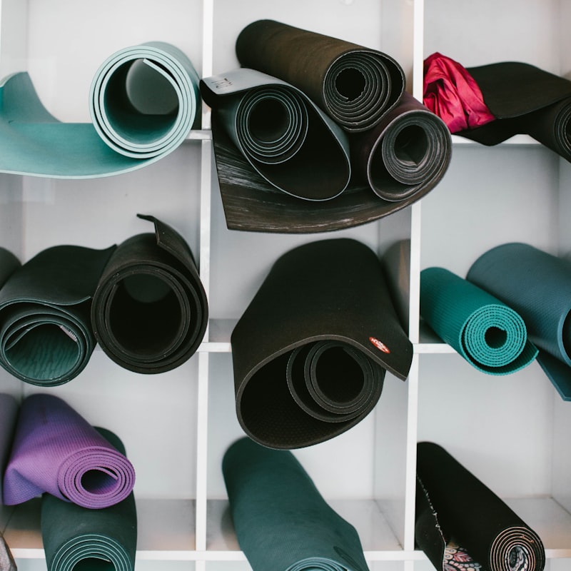 Yoga Mat with Alignment Lines